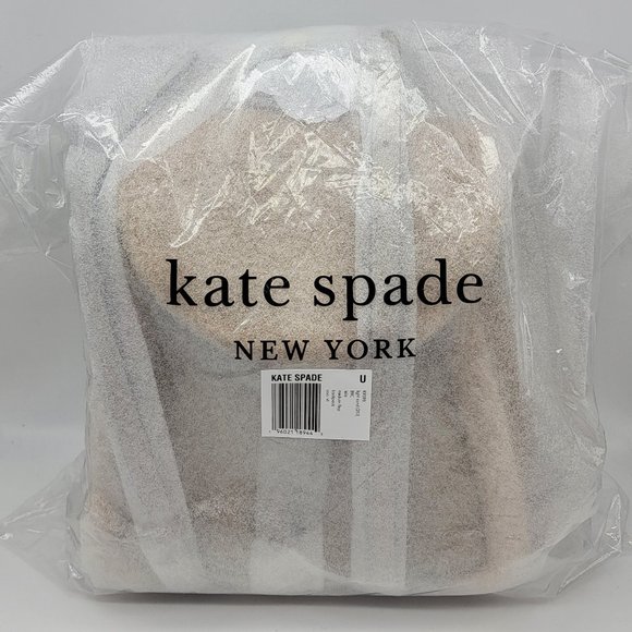 Kate Spade Leila Faux Shearling Medium Flap Backpack K9398 Light Sand